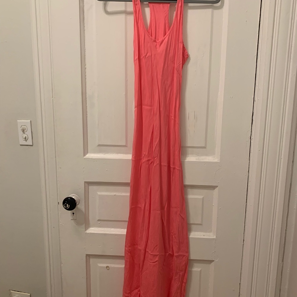 J CREW // PINK MAXI TANK DRESS